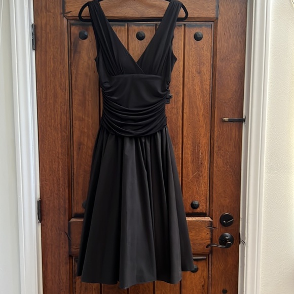 Max & Cleo Semi Formal Black Tulle Fit Flare Dress - Elegant Black Sleeveless - Picture 8 of 16